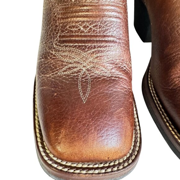 Tony Lama Mustang Buckaroo Wmns 7B Leather Cowgirl Boots RR2007L Square Toe - Picture 14 of 14